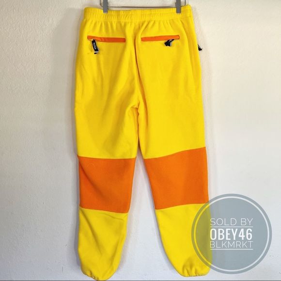 DIAMOND X NAUTICA POLAR FLEECE JOGGERS Yellow / Orange M - Picture 2 of 5
